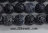 CAA1211 15.5 inches 8mm round frosted agate beads wholesale