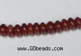 CAA122 15.5 inches 5*8mm rondelle red agate gemstone beads