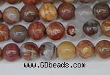 CAA1221 15.5 inches 6mm round gold mountain agate beads