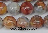 CAA1224 15.5 inches 12mm round gold mountain agate beads