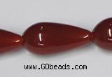 CAA134 15.5 inches 15*30mm teardrop red agate gemstone beads