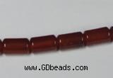 CAA138 15.5 inches 7*12mm column red agate gemstone beads