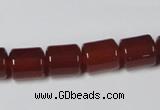 CAA139 15.5 inches 9*12mm column red agate gemstone beads