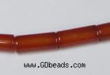 CAA140 15.5 inches 8*18mm column red agate gemstone beads