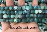 CAA1512 15.5 inches 10mm round matte banded agate beads wholesale