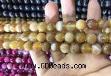 CAA1551 15.5 inches 10mm round banded agate beads wholesale