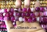 CAA1564 15.5 inches 12mm round banded agate beads wholesale