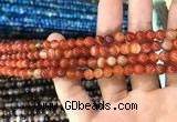 CAA1566 15.5 inches 4mm round banded agate beads wholesale