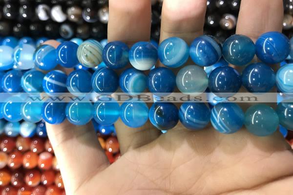 CAA1576 15.5 inches 12mm round banded agate beads wholesale