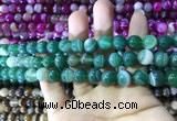 CAA1592 15.5 inches 8mm round banded agate beads wholesale