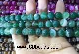 CAA1593 15.5 inches 10mm round banded agate beads wholesale