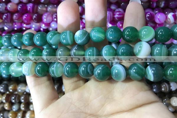 CAA1593 15.5 inches 10mm round banded agate beads wholesale