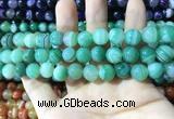 CAA1599 15.5 inches 10mm round banded agate beads wholesale