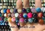 CAA1606 15.5 inches 12mm round banded agate beads wholesale