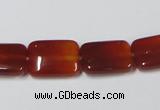 CAA161 15.5 inches 12*16mm rectangle red agate gemstone beads