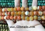 CAA1611 15.5 inches 10mm round banded agate beads wholesale