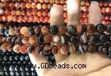 CAA1621 15.5 inches 6mm round banded agate beads wholesale