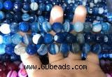 CAA1668 15.5 inches 12mm faceted round banded agate beads