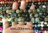 CAA1672 15.5 inches 10mm faceted round banded agate beads