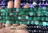 CAA1676 15.5 inches 8mm faceted round banded agate beads