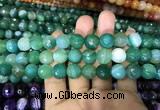 CAA1678 15.5 inches 12mm faceted round banded agate beads