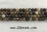 CAA1822 15.5 inches 8mm round banded agate gemstone beads