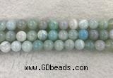 CAA1846 15.5 inches 16mm round banded agate gemstone beads