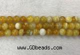 CAA1854 15.5 inches 12mm round banded agate gemstone beads