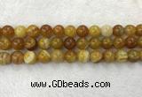 CAA1855 15.5 inches 14mm round banded agate gemstone beads