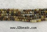 CAA1860 15.5 inches 4mm round banded agate gemstone beads