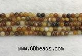 CAA1861 15.5 inches 6mm round banded agate gemstone beads