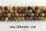 CAA1863 15.5 inches 10mm round banded agate gemstone beads