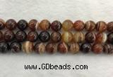 CAA1865 15.5 inches 14mm round banded agate gemstone beads