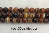 CAA1866 15.5 inches 16mm round banded agate gemstone beads