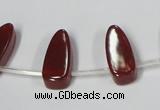 CAA187 15.5 inches 8*19mm freeform red agate gemstone beads