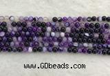 CAA1870 15.5 inches 4mm round banded agate gemstone beads