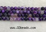 CAA1873 15.5 inches 10mm round banded agate gemstone beads