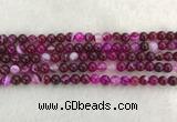 CAA1881 15.5 inches 6mm round banded agate gemstone beads