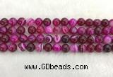 CAA1883 15.5 inches 10mm round banded agate gemstone beads