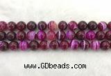 CAA1884 15.5 inches 12mm round banded agate gemstone beads