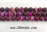 CAA1885 15.5 inches 14mm round banded agate gemstone beads