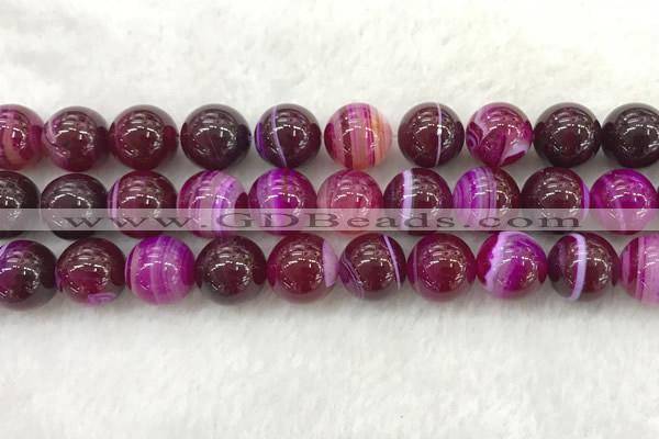 CAA1886 15.5 inches 16mm round banded agate gemstone beads