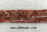 CAA1900 15.5 inches 4mm round banded agate gemstone beads