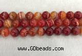 CAA1915 15.5 inches 14mm round banded agate gemstone beads