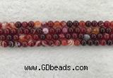 CAA1921 15.5 inches 6mm round banded agate gemstone beads