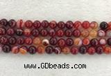 CAA1923 15.5 inches 10mm round banded agate gemstone beads