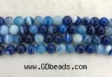 CAA1934 15.5 inches 12mm round banded agate gemstone beads