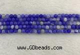 CAA1940 15.5 inches 4mm round banded agate gemstone beads