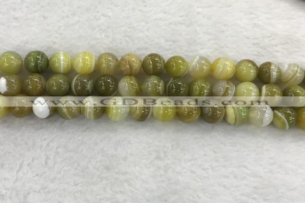 CAA1954 15.5 inches 12mm round banded agate gemstone beads