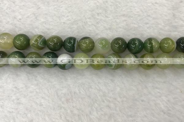 CAA1984 15.5 inches 12mm round banded agate gemstone beads